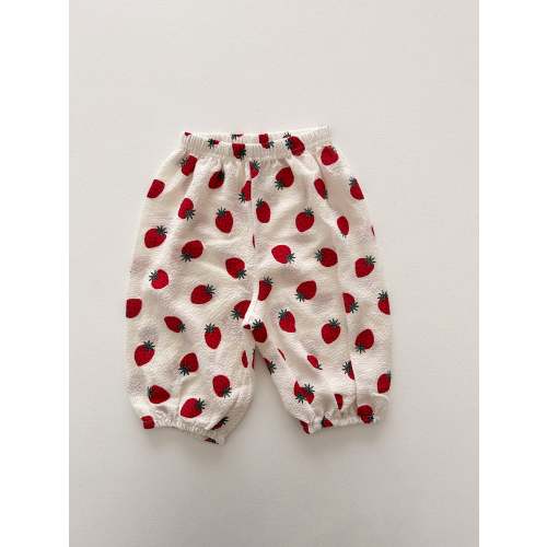Toddler Strawberry Seersucker Pants (1-6y) - Ivory | AT NOON STORE