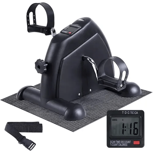 Under Desk Bike Pedal Exerciser, Mini Exercise Bike Portable Peddler Sitting for Seniors with LCD Display Sportneer Arm & Leg Bike Pedals Exerciser with Anti-Skid Mat for Home Office
