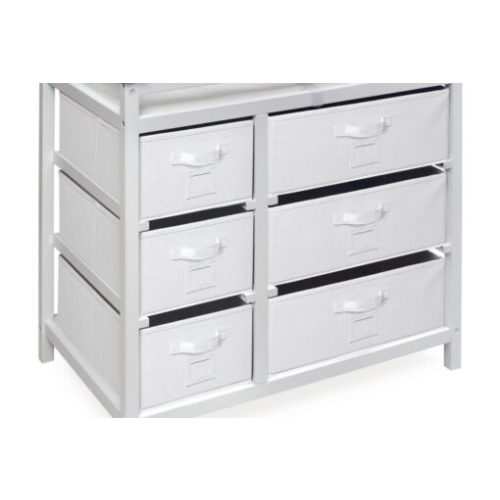 Gray/White-6 Basket Set for 2513x Modern Series Changing Table - Badger Basket