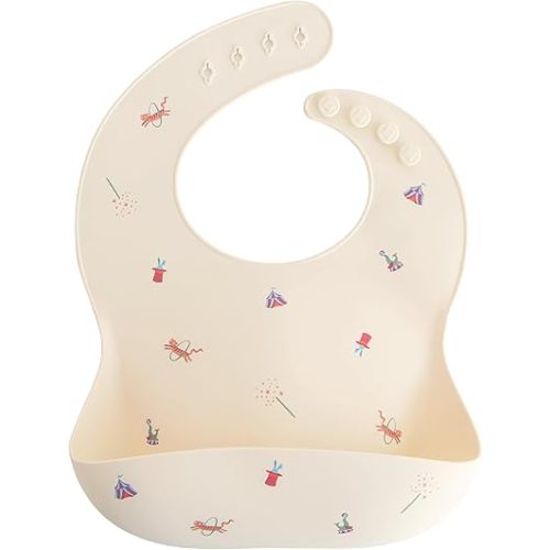 Mushie Silicone Baby Bib - Circus
