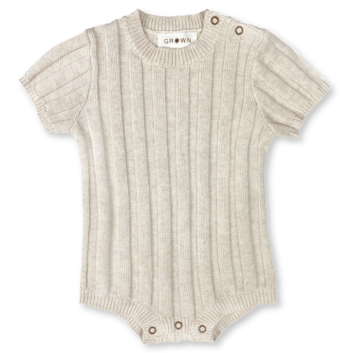 Wide Rib Tee Bodysuit - Coconut