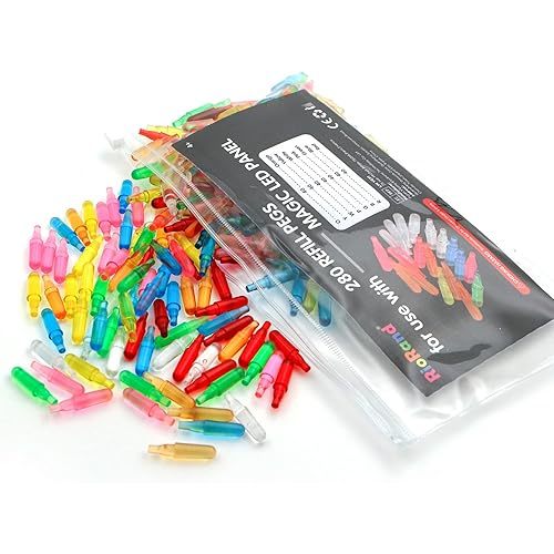 RioRand Refill Pegs 280 PCS Magic LED Panel Light Up Board Accessories for Kids Aged 4 +