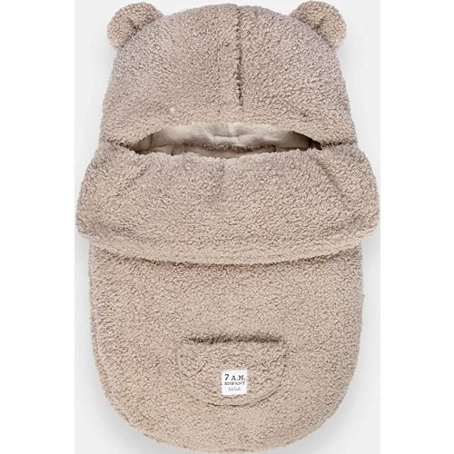 7AM Enfant Universal Stroller Footmuff - Water Repellent Winter Bunting Bag for Strollers & Car Seats, Soft Micro-Fleece & Plush Lined Stroller Footmuff for Baby Boy & Girl | BebePOD - Oatmeal - 0-9 Month