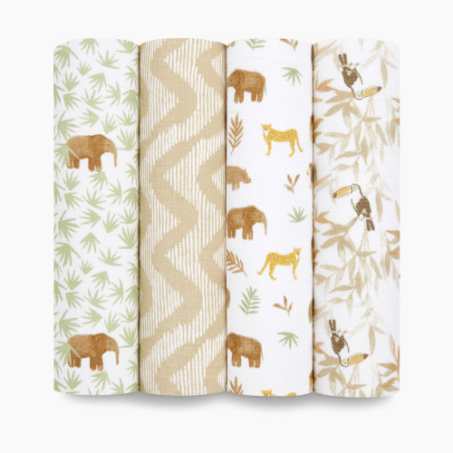 Aden + Anais Essentials Cotton Muslin Swaddles (4 Pack) - Tanzania