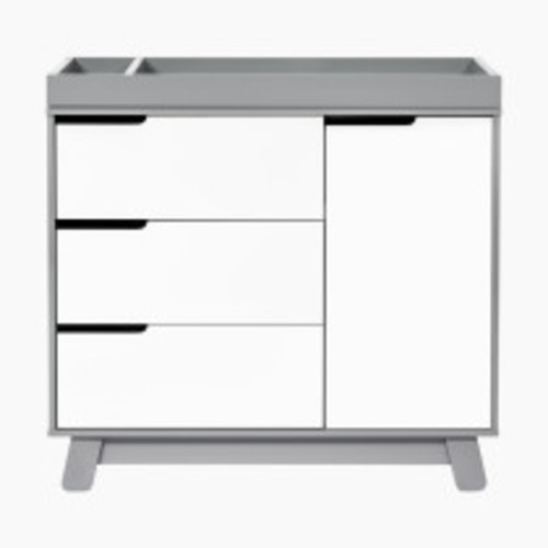 babyletto Hudson 3-Drawer Changer Dresser - Grey/White