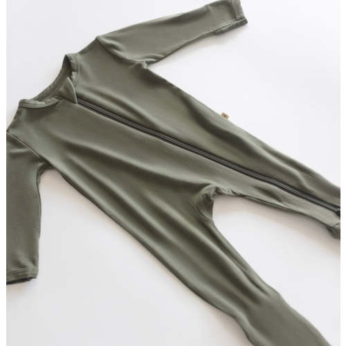 Essential Footie Onesie (0-3M) - Olive
