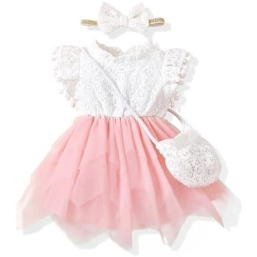 Baby Girl Dress Infant Summer Outfits Toddler Sleeveless Tulle Dress Wedding Flower Birthday Dresses for Girls