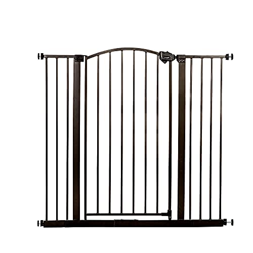 Regalo Easy Step Extra Tall Arched Décor Walk Thru Baby Gate, Includes 4-Inch Extension Kit, 4 Pack Pressure Mount Kit and 4 Pack Wall Mount Kit, Bronze, 36-Inches Tall (Pack of 1)