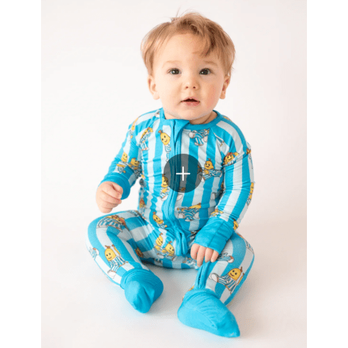 FancyPrince Striped Banana Baby Bamboo Zipper Romper Pajamas