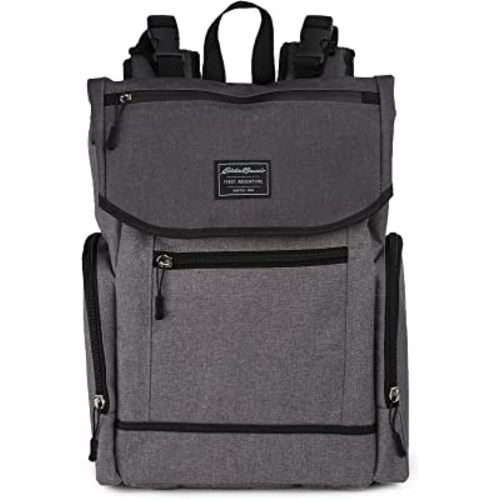 Eddie Bauer Back Pack Diaper Bag, Laminate Grey