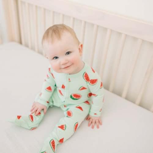 Footie in Watermelon 6-12 months