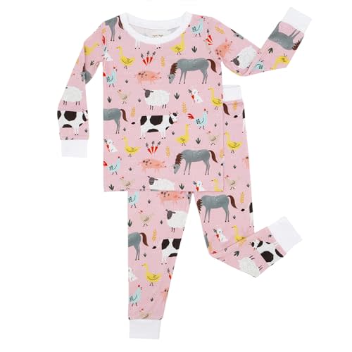 Little Sleepies Two-Piece Pajama Set for Boys and Girls, Snug Sleepwear, Viscose Derived from Bamboo Matching Family Pajamas