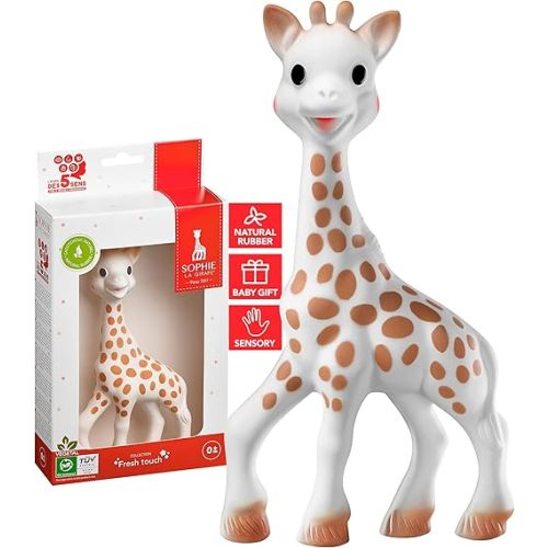 Sophie la girafe, Fresh Touch | Handcrafted for 60 Years in France | Natural Rubber | Designed for Teething Babies | Awaken All 5 Senses | Easy to Clean