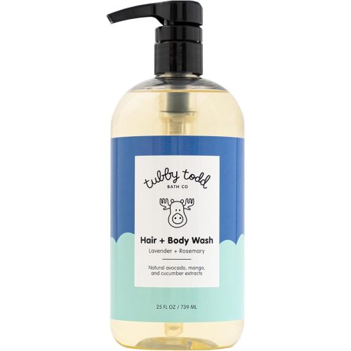 TUBBY TODD Hair + Body Wash - Baby Shampoo and Body Wash - Gentle, Natural Baby Was for Newborns, Babies, and Toddlers - Non-Toxic and Hypoallergenic - Lavender Rosemary, 25oz