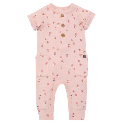Baby Girls Tossed Daisy Short Sleeve Long Leg Romper