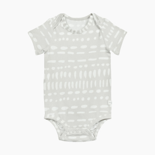 Loulou Lollipop Bodysuit (Tencel) - Grey Mudcloth, 0-3 M