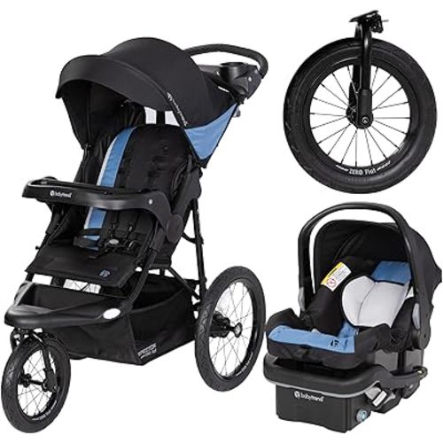 Baby Trend Expedition® Zero Flat Jogger Travel System with LED Lights, Dash Blue