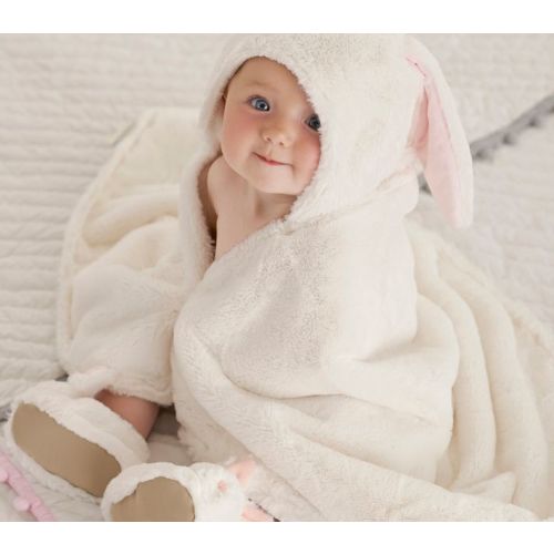 Faux Fur Animal Baby Hooded Towels- Bunny