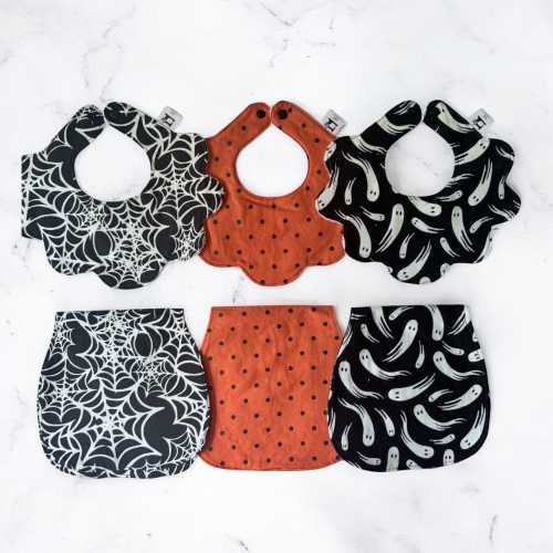 Flannel baby bibs & burpcloth sets
