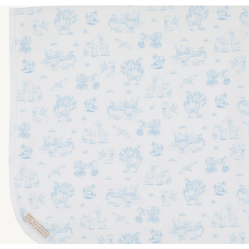 Baby Blanket - Buckhead Blue Gingham & Worth Avenue White