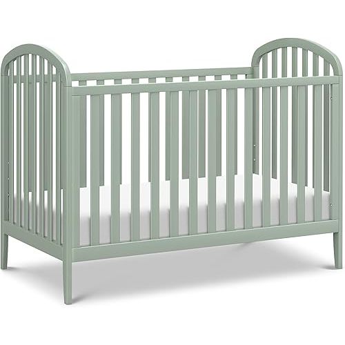 DaVinci Beau 3-in-1 Baby Crib Convertible to Toddler Bed, Daybed - Durable & Easy to Assemble - GREENGUARD Gold Certified - 4 Adjustable Mattress Heights, Conversion Kit Sold Separately - Light Sage