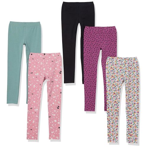 Amazon Essentials Girls and Toddlers' Leggings, Multipacks