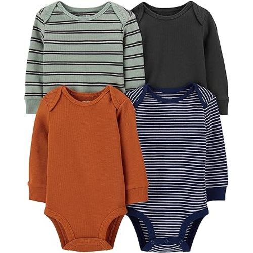 Simple Joys by Carter's Baby 4-Pack Long-Sleeve Thermal Bodysuit