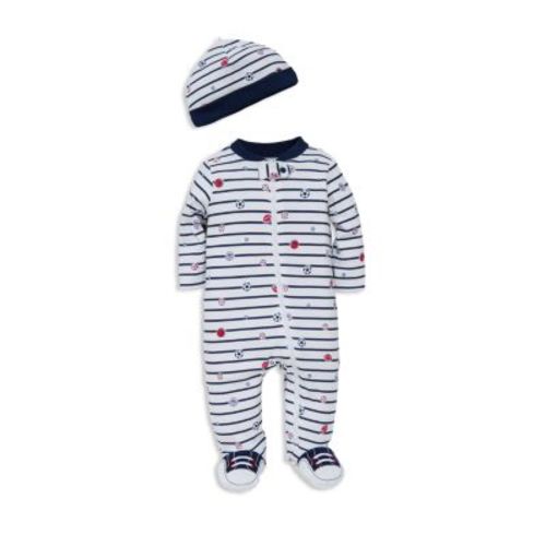 Little Me Boys' Sports Star Footie & Hat Set - Baby