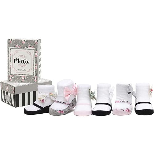 Trumpette Baby Boy/Girl Sock Set for Infant-Toddler, 6-pack, Unisex, 0-24 Months