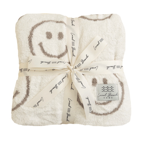 Smiley Luxe Baby Blanket – LocalBeach sand/cream