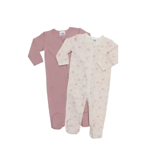 4Baby 2 Pack Romper Floral Pink | Baby Bunting AU