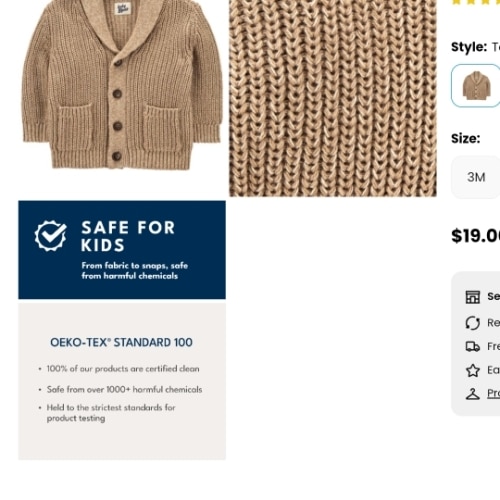 Baby Chunky Knit Button-Front Cardigan