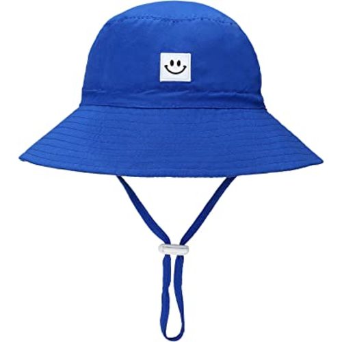 Baby Sun Hat Smile Face Toddler UPF 50+ Sun Protective Bucket hat Nice Beach hat for Baby Girl boy Adjustable Cap