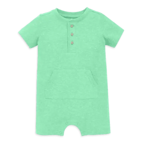 Baby Heathered Henley Shortie, 0-3M