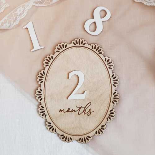 Personalized Baby Monthly Milestones, Engraved Name Milestones, Monthly Milestone Markers, Wooden Milestone Cards, Baby Photo Sign