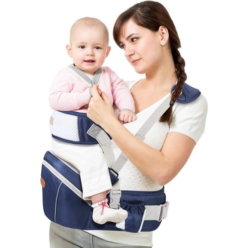 Baby Hip Seat Carrier, Adjustable Detachable Ergonomic Infant & Toddler Holder Baby Carrier with Hip Seat, Safe Comfortable Waist Stool Baby Hip Carrier
