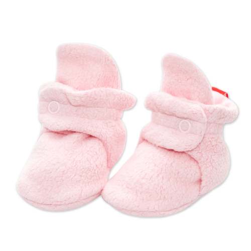 Zutano Cozie Fleece Stay-On Baby Bootie Slipper - Baby Pink