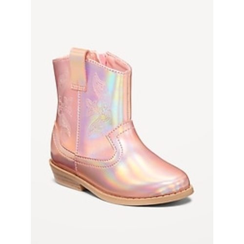 Shiny Side-Zip Western Boots for Toddler Girls | Old Navy