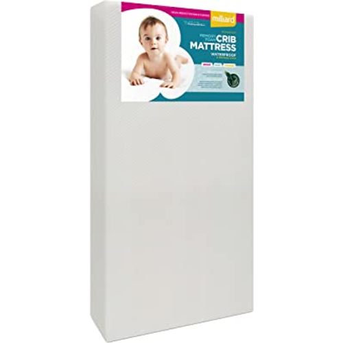 Milliard Crib & Toddler Mattress, 100% Washable + Waterproof Cover, Memory Foam Dual Sided Baby Crib Mattresses for Infant & Toddler Use