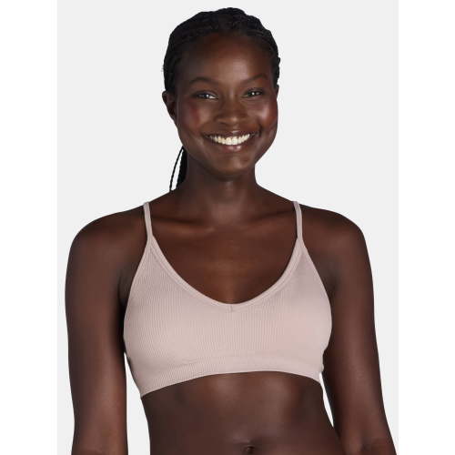 No Boundaries Seamless Ribbed Triangle Bralette, Sizes XS-XXXL