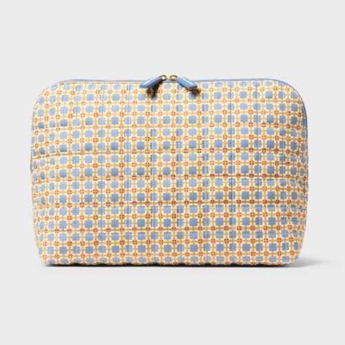 Sonia Kashuk™ Fold-Open Dome Bag - Blue/Yellow Quilted