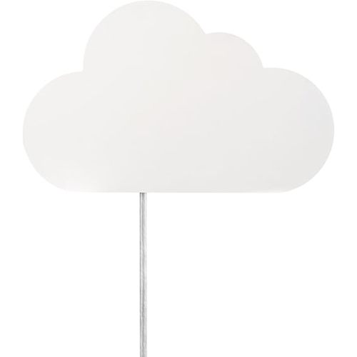 GLOBE Electric 51492 1-Light Floating Cloud Plug-in Wall Sconce, Matte White, 6ft Clear Cord, Inline On/Off Rocker Switch, Lights for Bedroom, Bulb Not Included, Mounted Bedside Lamp