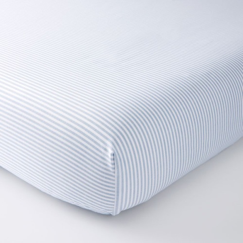 Oxford Stripe Organic Crib Fitted Sheet | Pottery Barn Kids