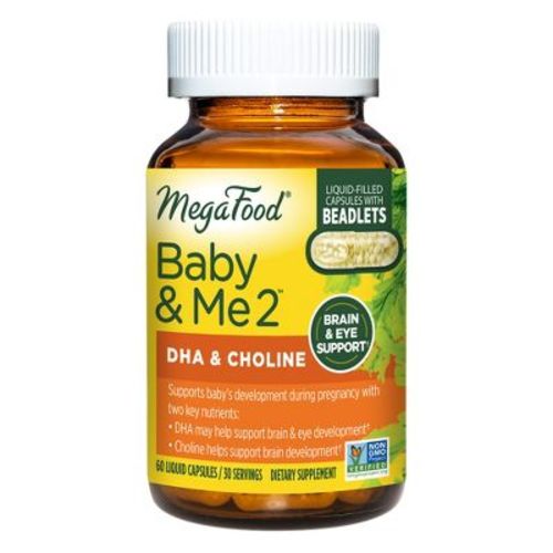 Megafood Baby & Me 2 Prenatal Vegan Dha & Choline Supplement - Brain Support - Capsules - 60ct