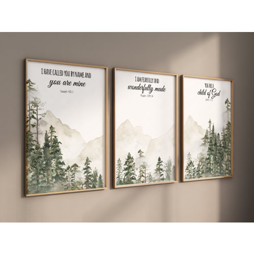 Nursery decor mountain, nursery wall art, tree nursery decor, adventure theme nursery, forest, sage green, bible nursery, verse nursery