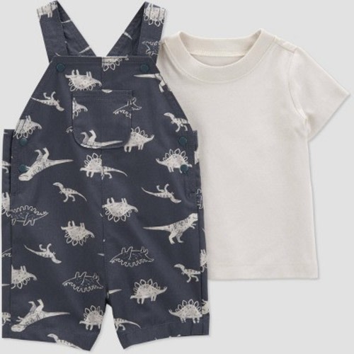 Carter's Just One You® Baby Boys' Dino Top & Bottom Set - Gray/Cream, Size: 6M