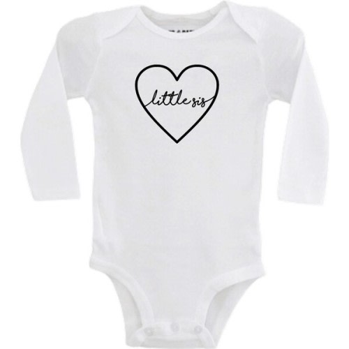 Little Sis Bodysuit, White - Bffs & Babes | Maisonette