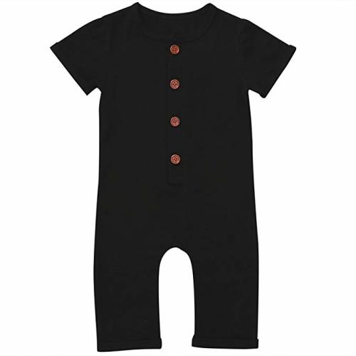 Gaono Infant Boys Black/Grey Button Up Romper - Black