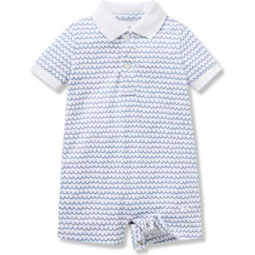 Baby's Pima Louis Play Romper, La Mer - Petite Plume | Maisonette