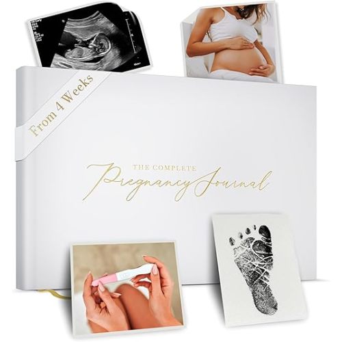 Pregnancy Journal & Memory Book - Great First Time Mom & Baby Gift - Keepsake Pregnancy Book & Journals - 40 Weekly Calendars Milestone Journey - For Ultrasound Photos & Tracking
